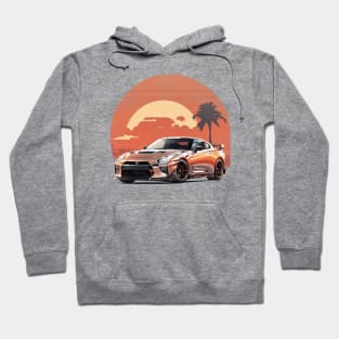 Vintage Summer Nissan GTR Beach Sunset sports car Hoodie